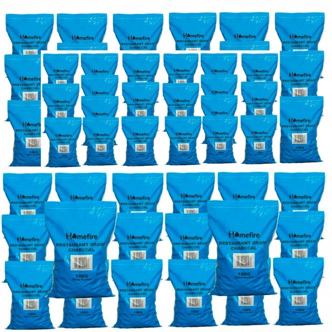 60 Bags Of 12kgs Homefire Restaurant Grade Lumpwood Charcoal