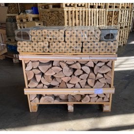 Kiln Dried ASH Logs Half Crate & 24 Packs Pini Kay Heat Logs