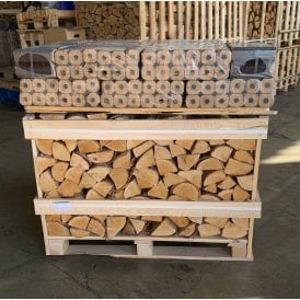 Kiln Dried BIRCH Logs Half Crate & 24 Packs Pini Kay Heat Logs