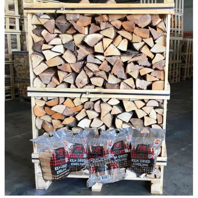 Kiln Dried OAK Logs Large Crate Plus 6 Bags Of Kindling